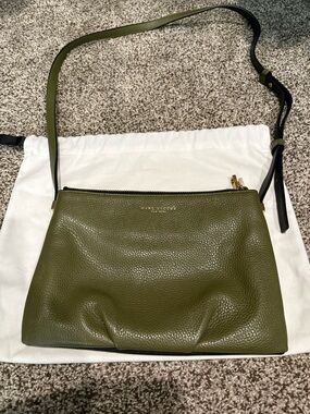 kate spade Olive Green Pebbled Leather Crossbody Bag with Gold Hardware